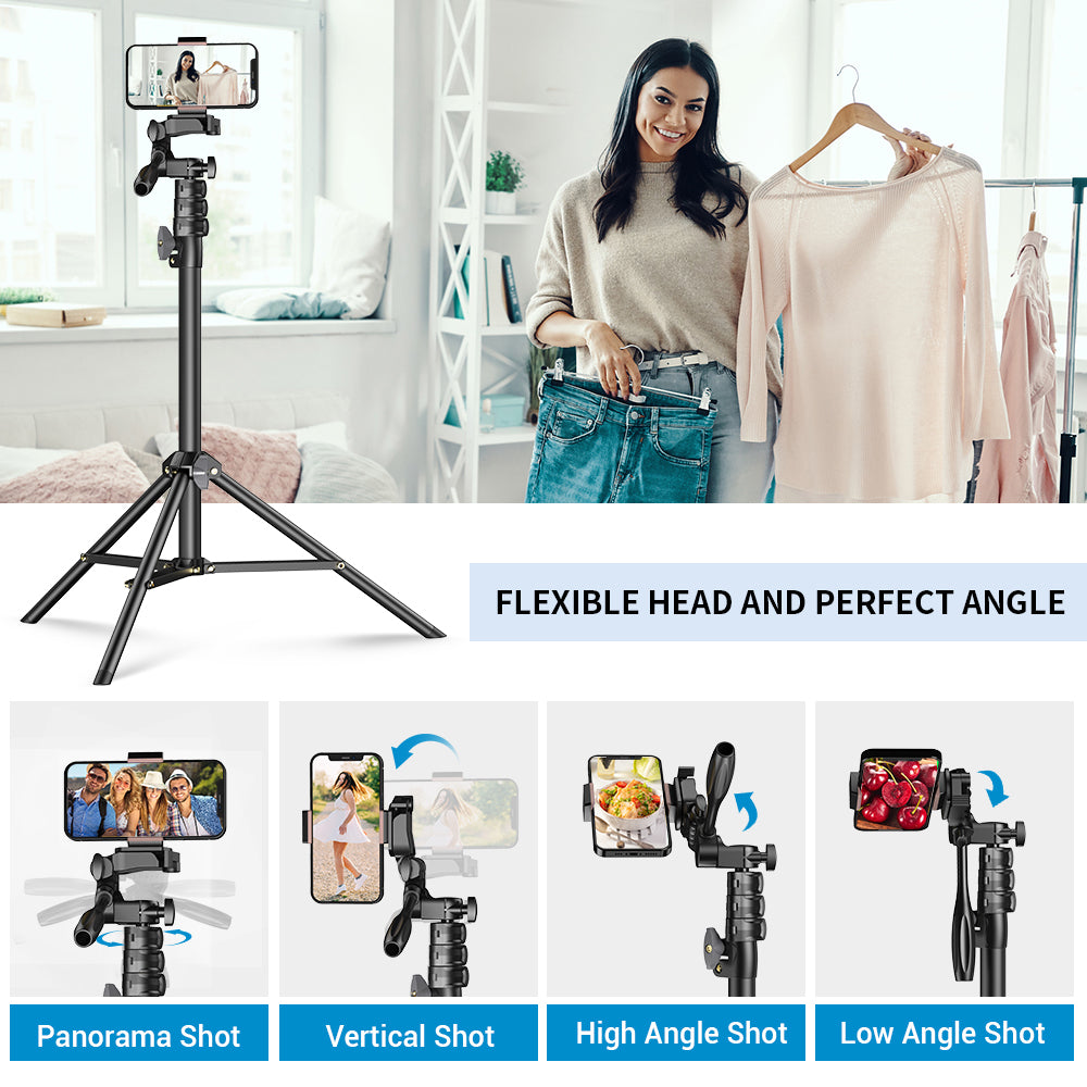 APEXEL APL-JJ070 20-70 Height Adjustment Tripod Cell Phone Selfie Stick for Video Recording Live Streaming