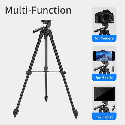 JMARY KP2205 Telescopic Vlogging Camera Mount Tripod Stand Travel Tripod Mobile Phone Holder with 1  /  4 Inch Screw Adapter