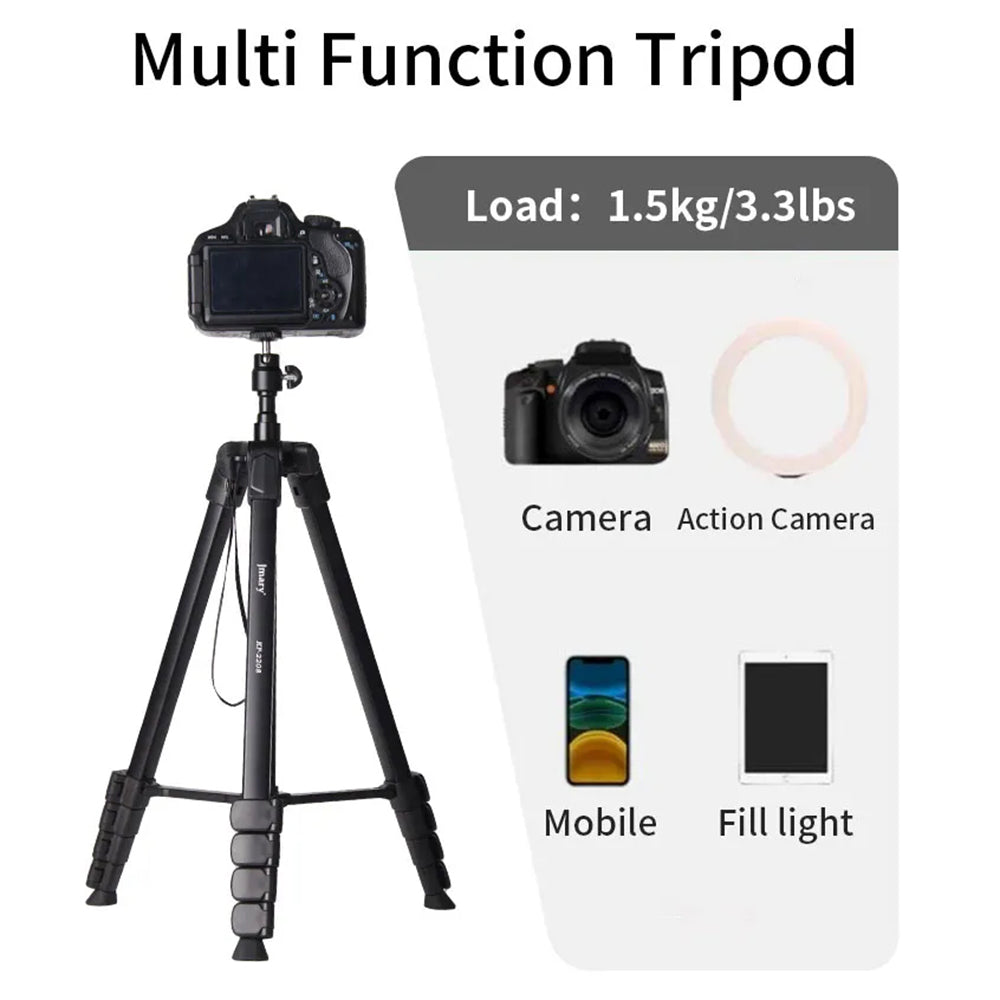 JMARY KP2208 1.7m Fill Light Camera Tripod Holder for Live Streaming, Photography Metal Cell Phone Floor Stand