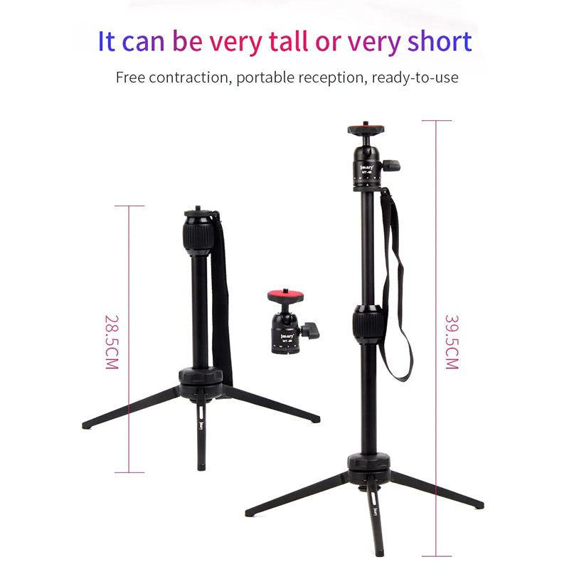 JMARY MT68 Portable Photography Selfie Mini Tripod Aluminum Alloy Telescopic SLR Camera Phone Stand