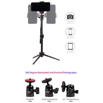 JMARY MT68 Portable Photography Selfie Mini Tripod Aluminum Alloy Telescopic SLR Camera Phone Stand