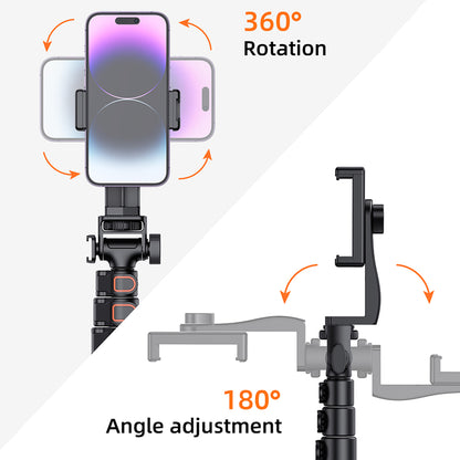 VRIG 1.6m 2-in-1 Live Broadcast Selfie Stick Telescopic Tripod Bracket with Bluetooth Remote