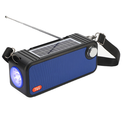 T&amp;G TG637 Solar Rechargeable Bluetooth Speaker Outdoor FM Radio TF Card Stereo Subwoofer with LED Flashlight