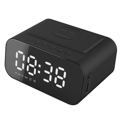 BT510 Rechargeable Bluetooth Speaker Music Loudspeaker LED Digital Alarm Clock Phone Wireless Charger