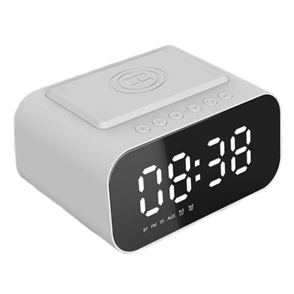 BT510 Rechargeable Bluetooth Speaker Music Loudspeaker LED Digital Alarm Clock Phone Wireless Charger