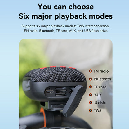 T&G TG-392 Outdoor Bike TWS Wireless Bluetooth Speaker IPX5 Waterproof Portable Speaker