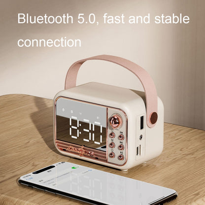 S11 Portable Hand Grip Bluetooth Speaker Digital Clock Display HiFi Stereo Sound Loudspeaker Support TF Card