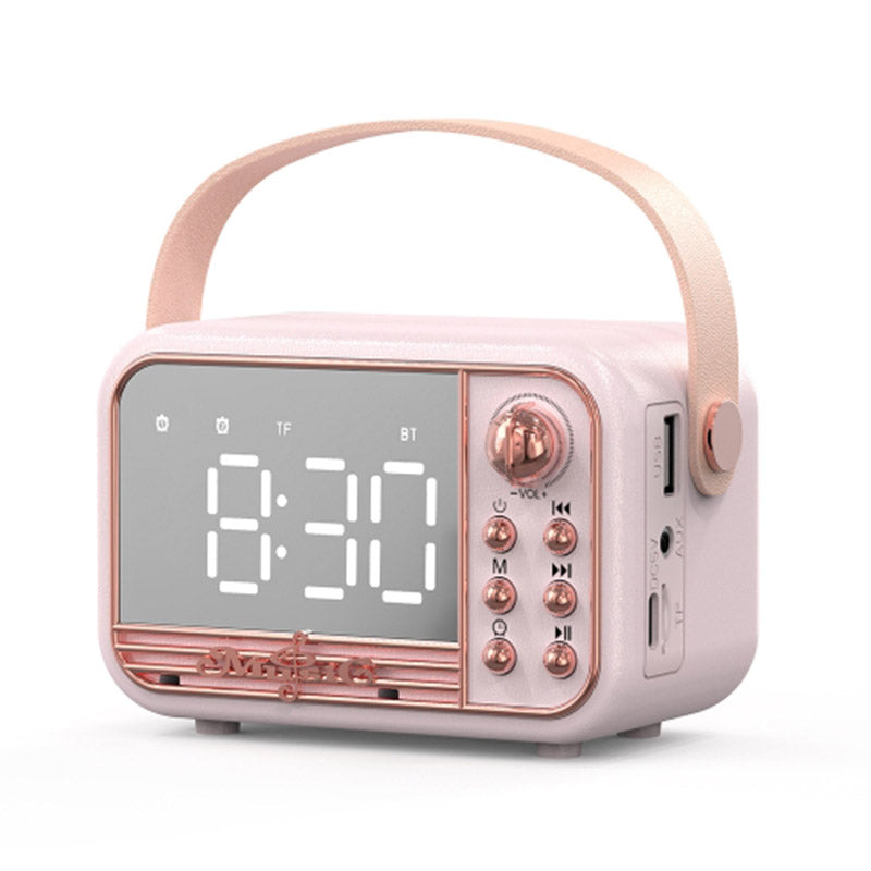 S11 Portable Hand Grip Bluetooth Speaker Digital Clock Display HiFi Stereo Sound Loudspeaker Support TF Card