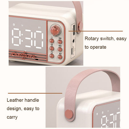 S11 Portable Hand Grip Bluetooth Speaker Digital Clock Display HiFi Stereo Sound Loudspeaker Support TF Card