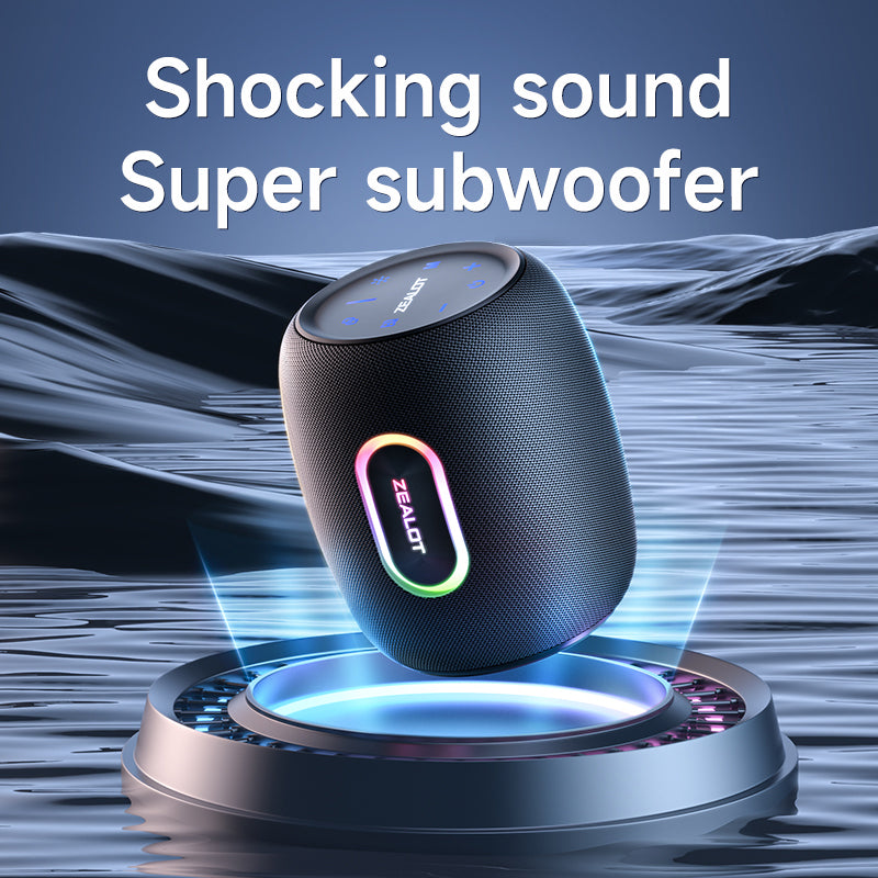 ZEALOT S64 50W Portable Wireless Speaker Outdoor Bluetooth Stereo Music Subwoofer with RGB Light