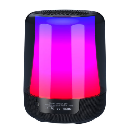 ZEALOT S66 Bluetooth 5.2 Wireless Speaker RGB Colorful Light HiFi Stereo Subwoofer