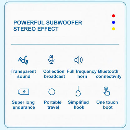 D2 Portable Wireless Bluetooth Speaker IPX7 Waterproof Outdoor Stereo Subwoofer