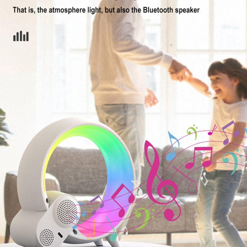 RGBW Atmosphere Light APP Remote Control Bluetooth Speaker Digital Alarm Clock White Noise Music Player