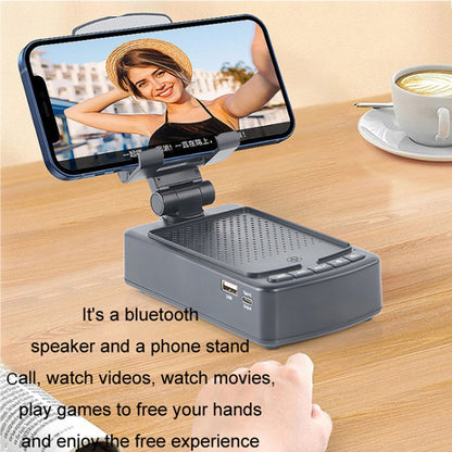 3-in-1 Cell Phone Stand Power Bank with Sound Bluetooth Speaker for Home, Office, Outdoor