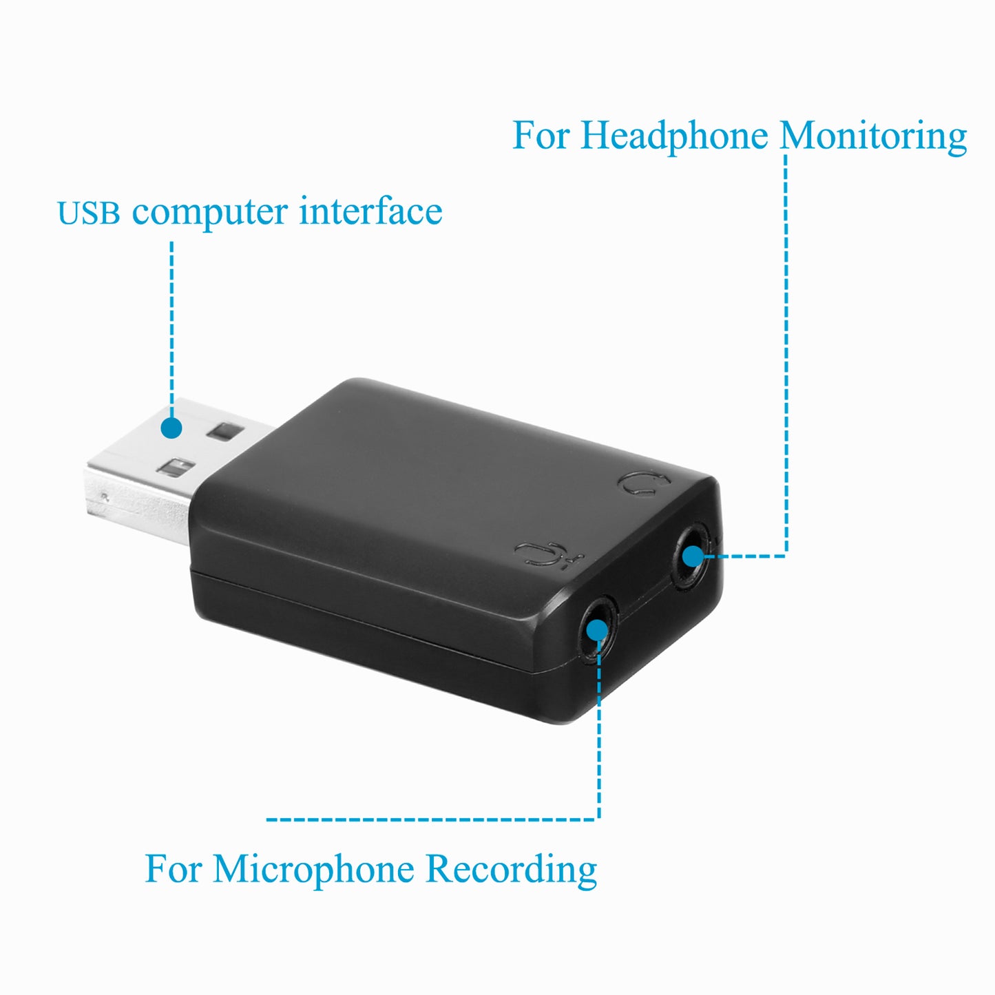 BOYA BY-EA2 USB External Sound Card PC Laptop USB to 3.5mm Headset Microphone Audio Box Adapter