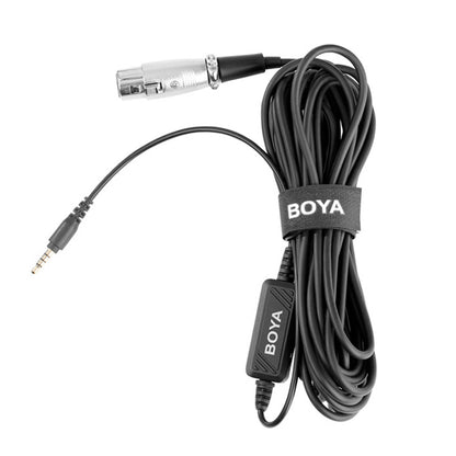 BOYA BY-BCA6 Microphone Adapter 3.5mm to XLR Input Microphone Cable with Integrated Preamplifier