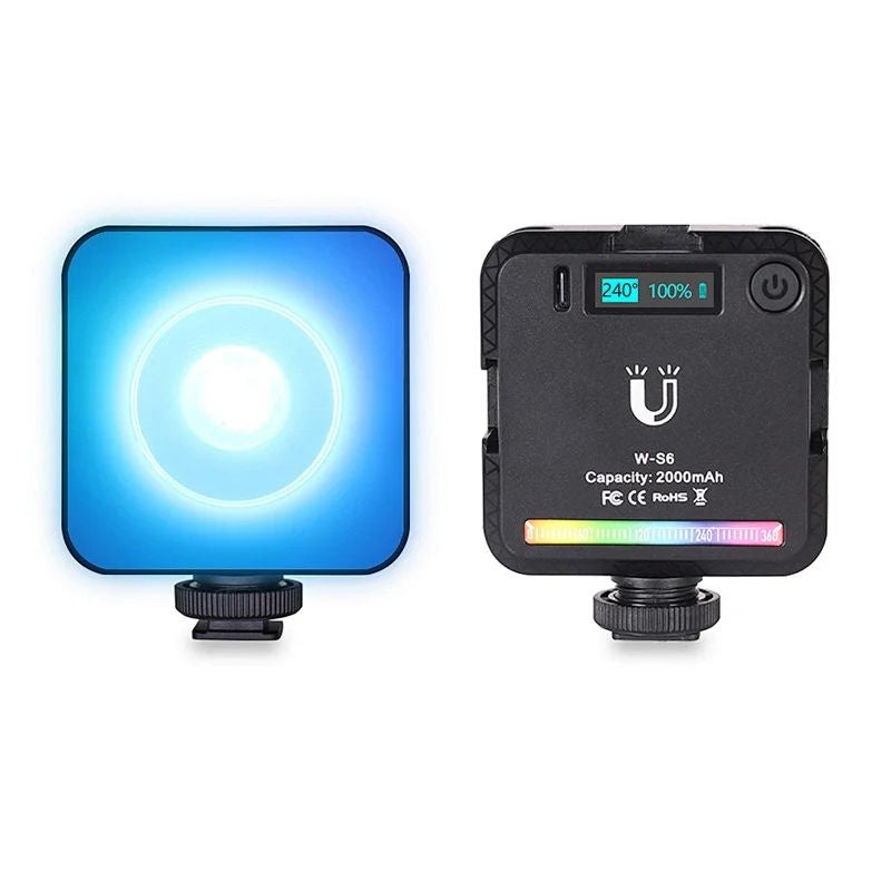 VLOGLITE W-S6 Full Color RGB LED Photogarphy Light Camera Light Sunset Atmosphere Lamp Magnetic Mini Fill Light