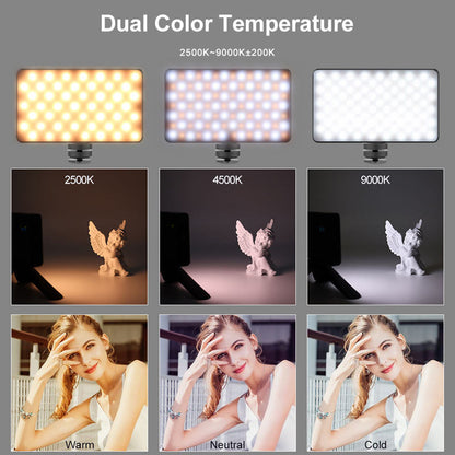 VLOGLITE W140RGB LED Video Light Full Color RGB Camera Fill Light Panel Rechargeable DSLR Lighting for Vlogging Photography