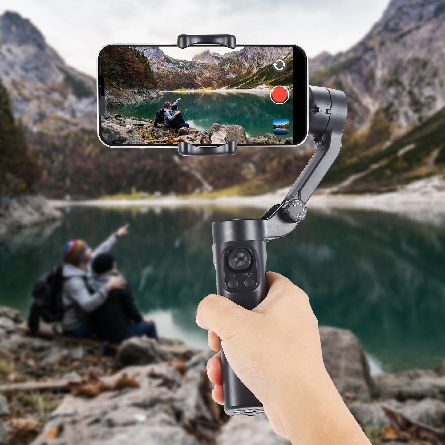 F5plus Three-Axis Gimbal Stabilizer Anti-Shake Foldable Phone Gimbal for Video Recording Vlog (without App)