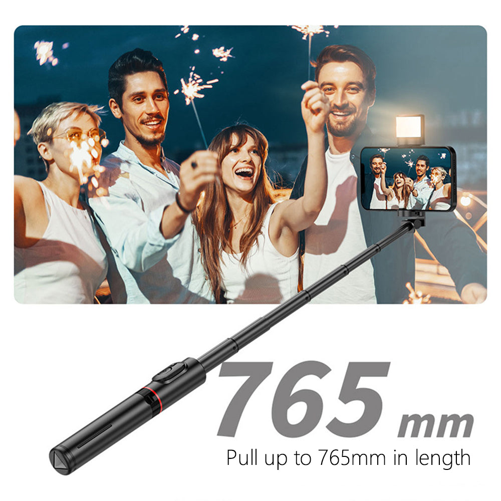 XIAOMI YOUPIN FUNSNAP Q12S Rotation Phone Clip Tripod Stand LED Fill Light Design Extendable Selfie Stick