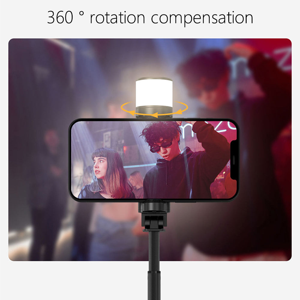 XIAOMI YOUPIN FUNSNAP Q12S Rotation Phone Clip Tripod Stand LED Fill Light Design Extendable Selfie Stick