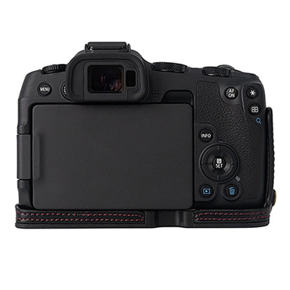 For Canon EOS R8 PU Leather Camera Bottom Case Half Body Protective Cover with Battery Opening