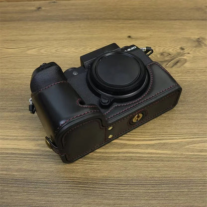 For Fujifilm X-S20 Anti-Scratch PU Leather Camera Bottom Cover Half Body Case Easy to Replace Battery