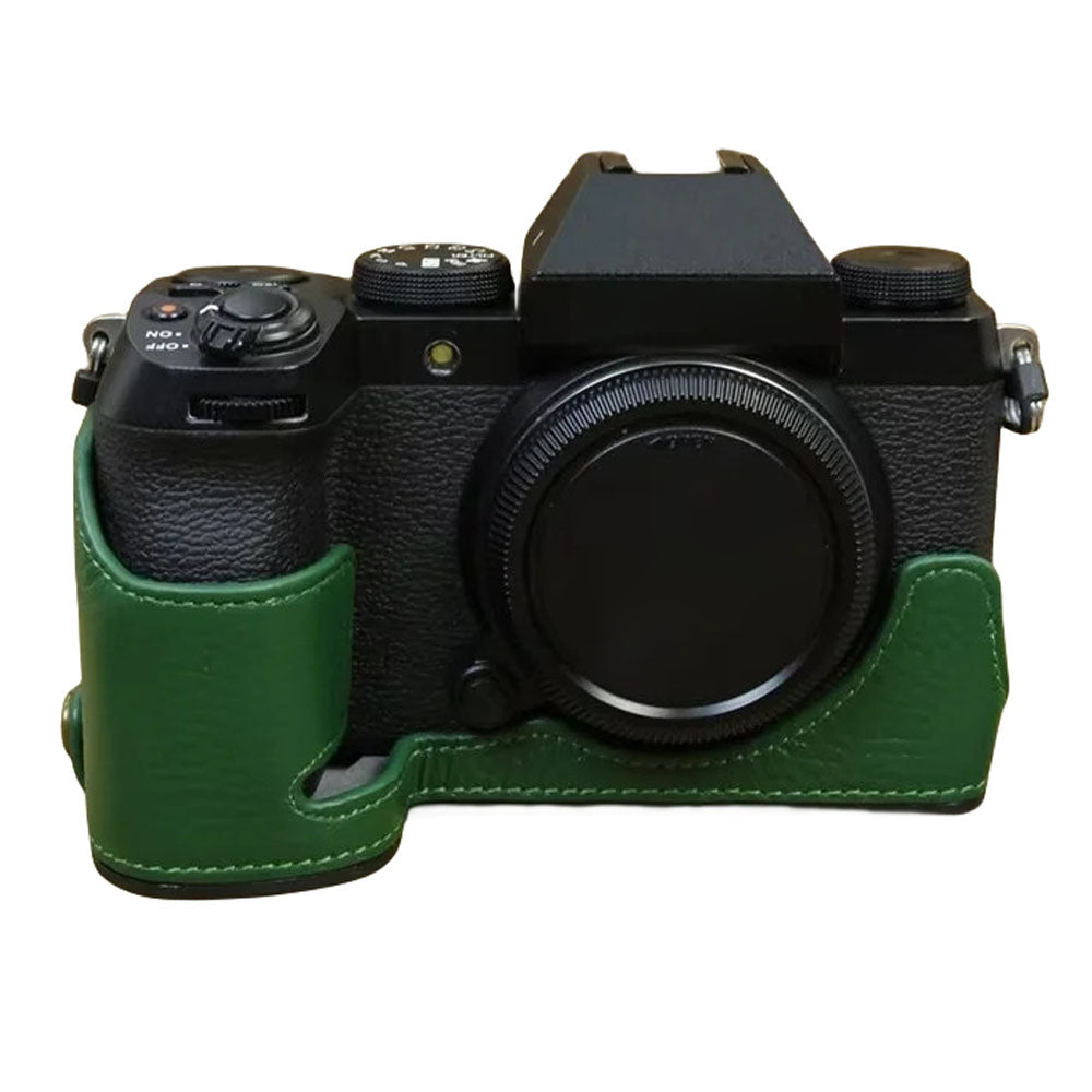 For Fujifilm X-S20 Genuine Cow Leather Camera Bottom Case Half Body Cover with Battery Opening