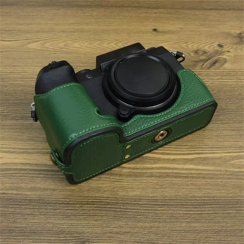 For Fujifilm X-S20 Genuine Cow Leather Camera Bottom Case Half Body Cover with Battery Opening