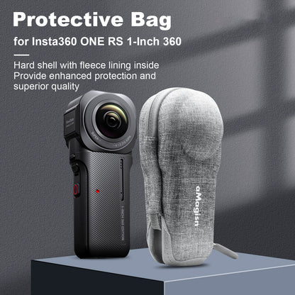 AMAGISN For Insta360 ONE RS 1-inch Panoramic Camera EVA+Cloth Drop-proof Case Portable Camera Protective Bag