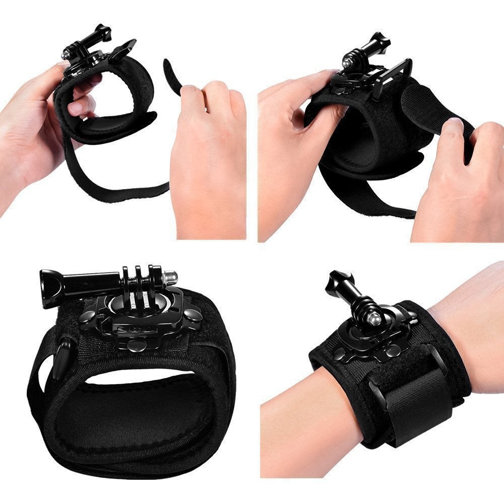 GP144 For GoPro Hero 4 / 5 / 6 / 7 / 8 / 9 / 10 / 11 360 Degree Rotation Wrist Strap Mount Holder Accessory