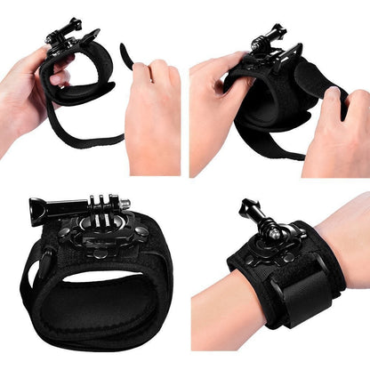 GP144 For GoPro Hero 4 / 5 / 6 / 7 / 8 / 9 / 10 / 11 360 Degree Rotation Wrist Strap Mount Holder Accessory