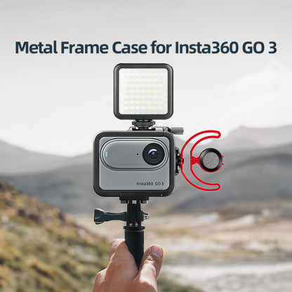 AMAGISN For Insta360 GO 3 Aluminum Alloy Camera Cage Protective Frame Expansion Bracket