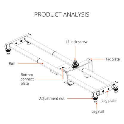 YELANGU L5iEG L5i Camera Slider DollyVideo Shooting Time-Lapse Car with Rail Track for Camera Camcorder, Up to 6.6lb / 3kg