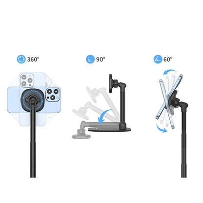 VRIG MG-04 Magnetic Phone Desk Stand for iPhone 14 / 13 / 12 Series / Compatible with Magsafe Case Adjustable Cell Phone Holder