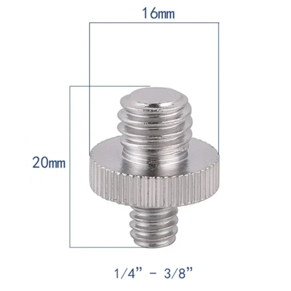 F005 3 / 8 inch to 1 / 4 inch Threaded Camera Tripod Iron Screw Adapter Double Head Mounting Screw Converter