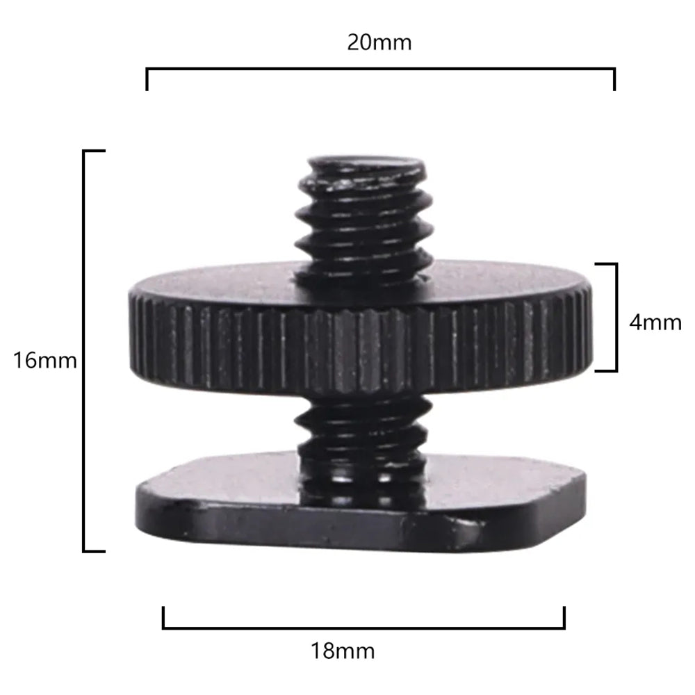 Z025 1 / 4 Inch Single Layer Aluminum Alloy Tripod Mount Screw Flash Camera Hot Shoe Adapter