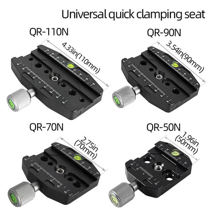 BEXIN QR-50N Camera Tripod Quick Release Plate Base Aluminum Alloy SLR Camera Tripod Mount Adapter