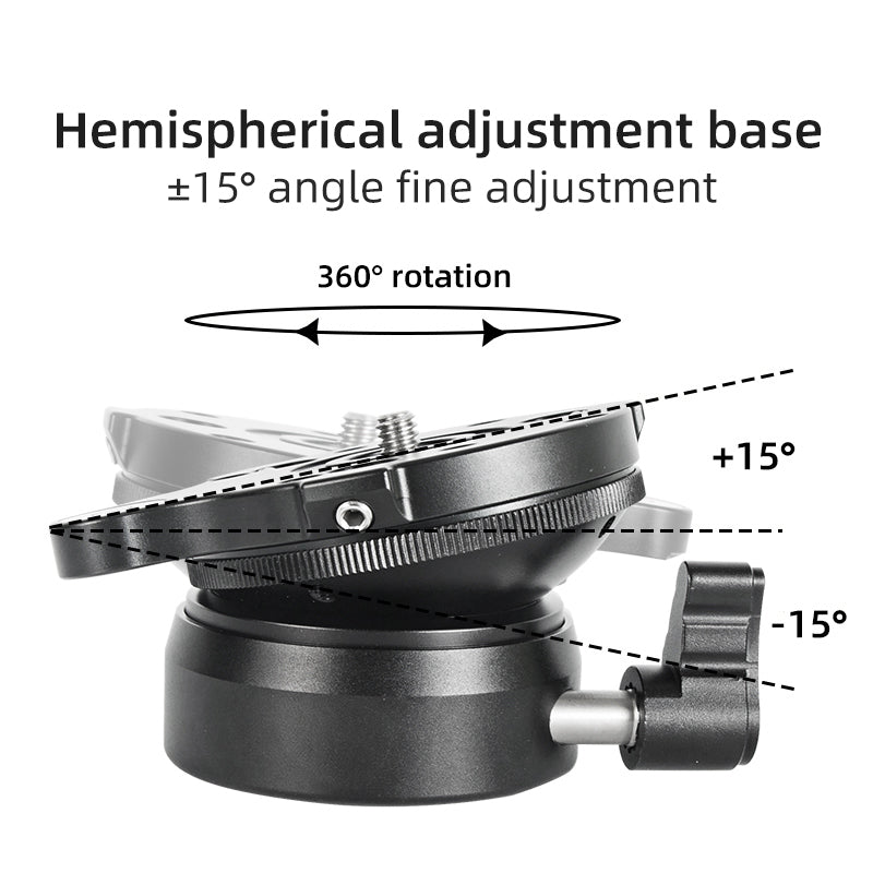 DY-60N-B / S Aluminum Alloy SLR Camera Tripod Leveling Base Hemispherical Adjustment Base