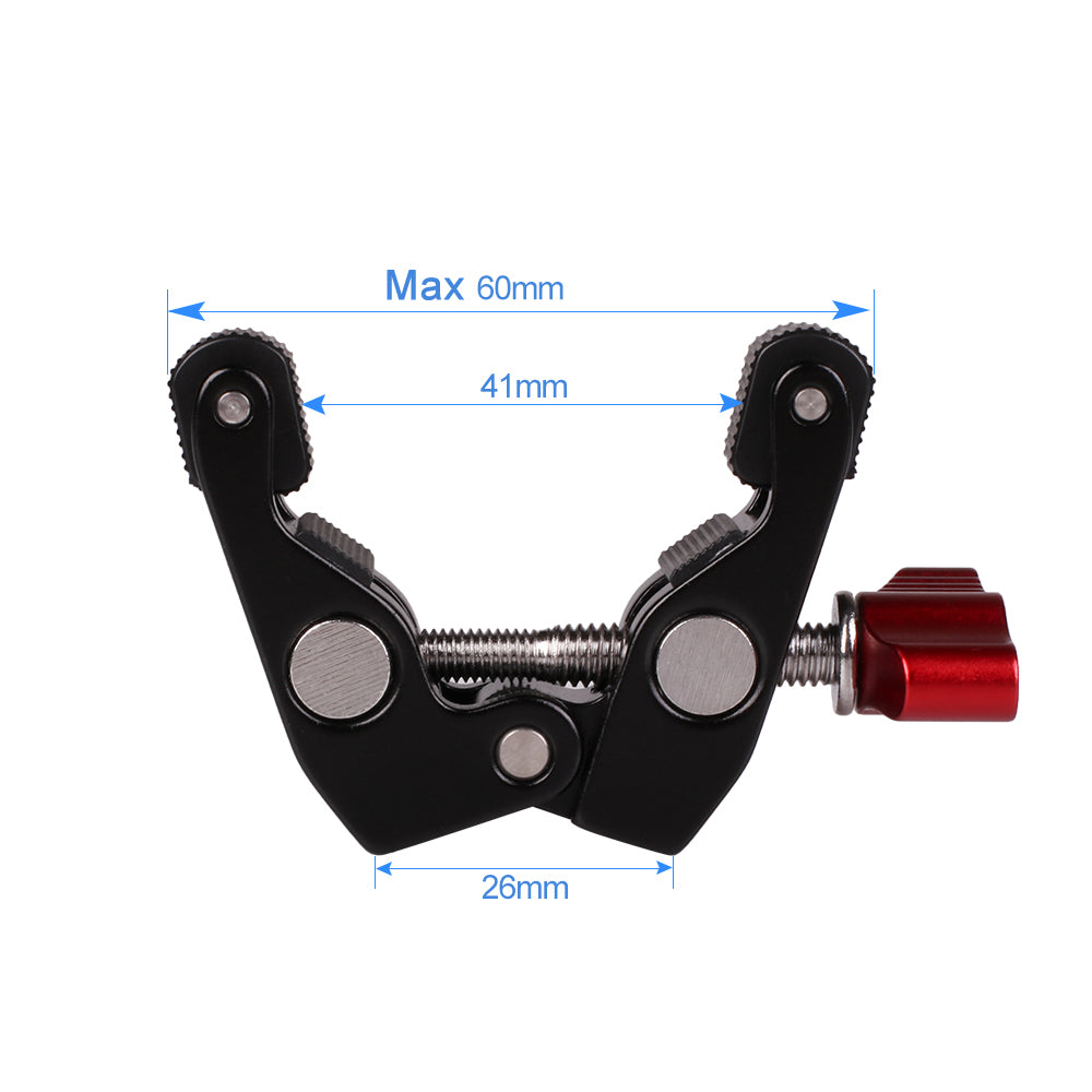 J026 Articulated Arm Crab Claw Super Clamp Clip Holder for Studio Flash Light Camera Tripod