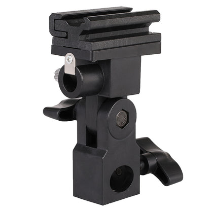 E001 B-Type Flashlight Holder for Canon / Yongnuo / Nikon Camera Flash Mount Swivel Hot Shoe Umbrella Holder Light Stand Bracket