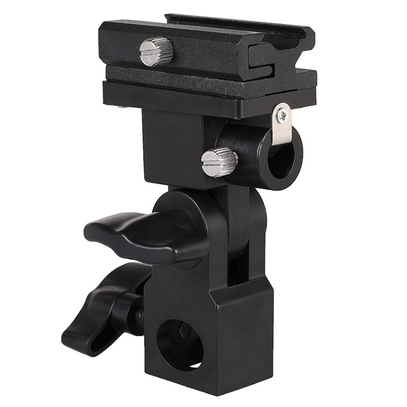 E001 B-Type Flashlight Holder for Canon / Yongnuo / Nikon Camera Flash Mount Swivel Hot Shoe Umbrella Holder Light Stand Bracket