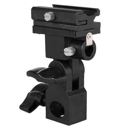 E001 B-Type Flashlight Holder for Canon / Yongnuo / Nikon Camera Flash Mount Swivel Hot Shoe Umbrella Holder Light Stand Bracket