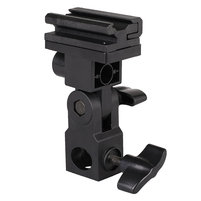 E001 B-Type Flashlight Holder for Canon / Yongnuo / Nikon Camera Flash Mount Swivel Hot Shoe Umbrella Holder Light Stand Bracket