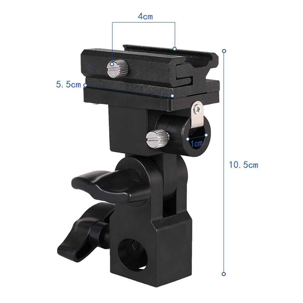 E001 B-Type Flashlight Holder for Canon / Yongnuo / Nikon Camera Flash Mount Swivel Hot Shoe Umbrella Holder Light Stand Bracket