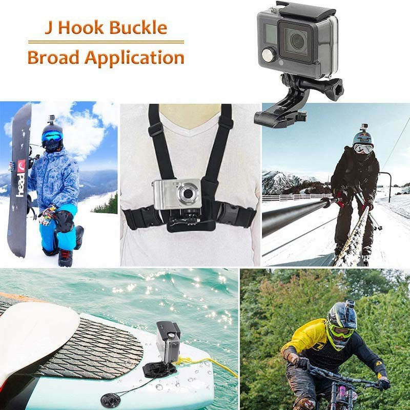 55-in-1 Accessories Kit with Straps, Selfie Stick, Tripod, Camera Bag for GoPro, DJI Osmo, SJCAM, AKASO Action Camera Parts