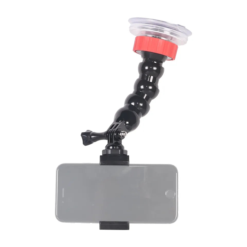 Z022 Car Phone Mount Dashboard Windshield Rotating Phone Holder with Adjustable Phone Clip for 4.7-7 Phones