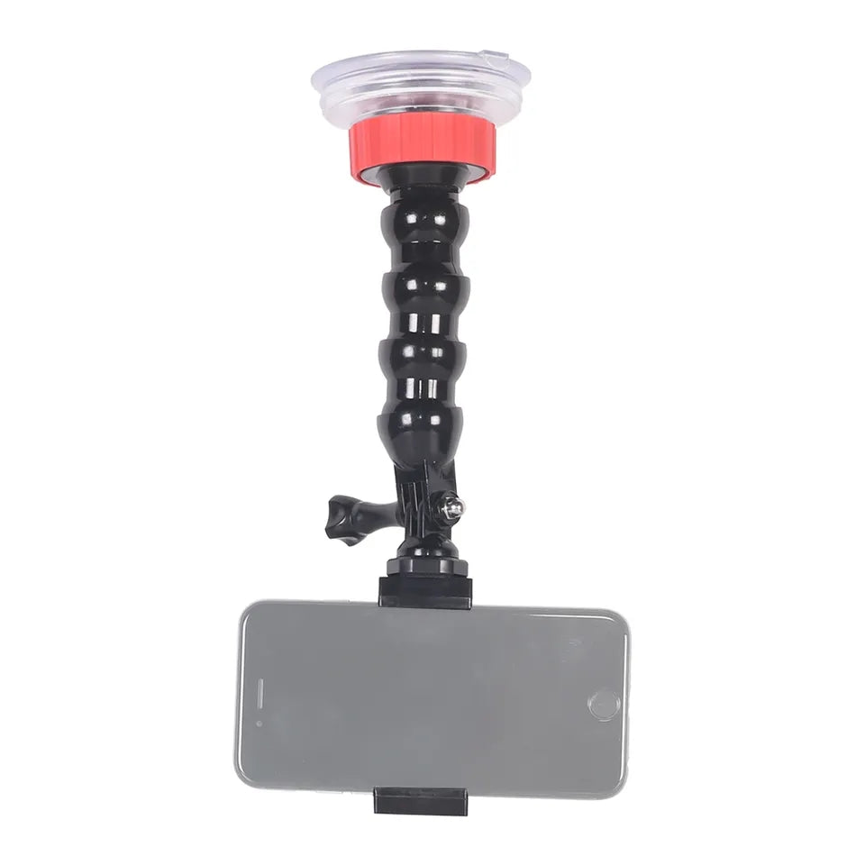 Z022 Car Phone Mount Dashboard Windshield Rotating Phone Holder with Adjustable Phone Clip for 4.7-7 Phones