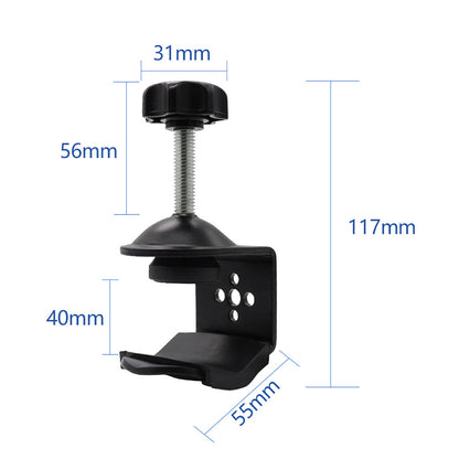 J001 U-shaped Clip Mounting Clamp Photography Accessories for Fixing LED Light Stand Bracket