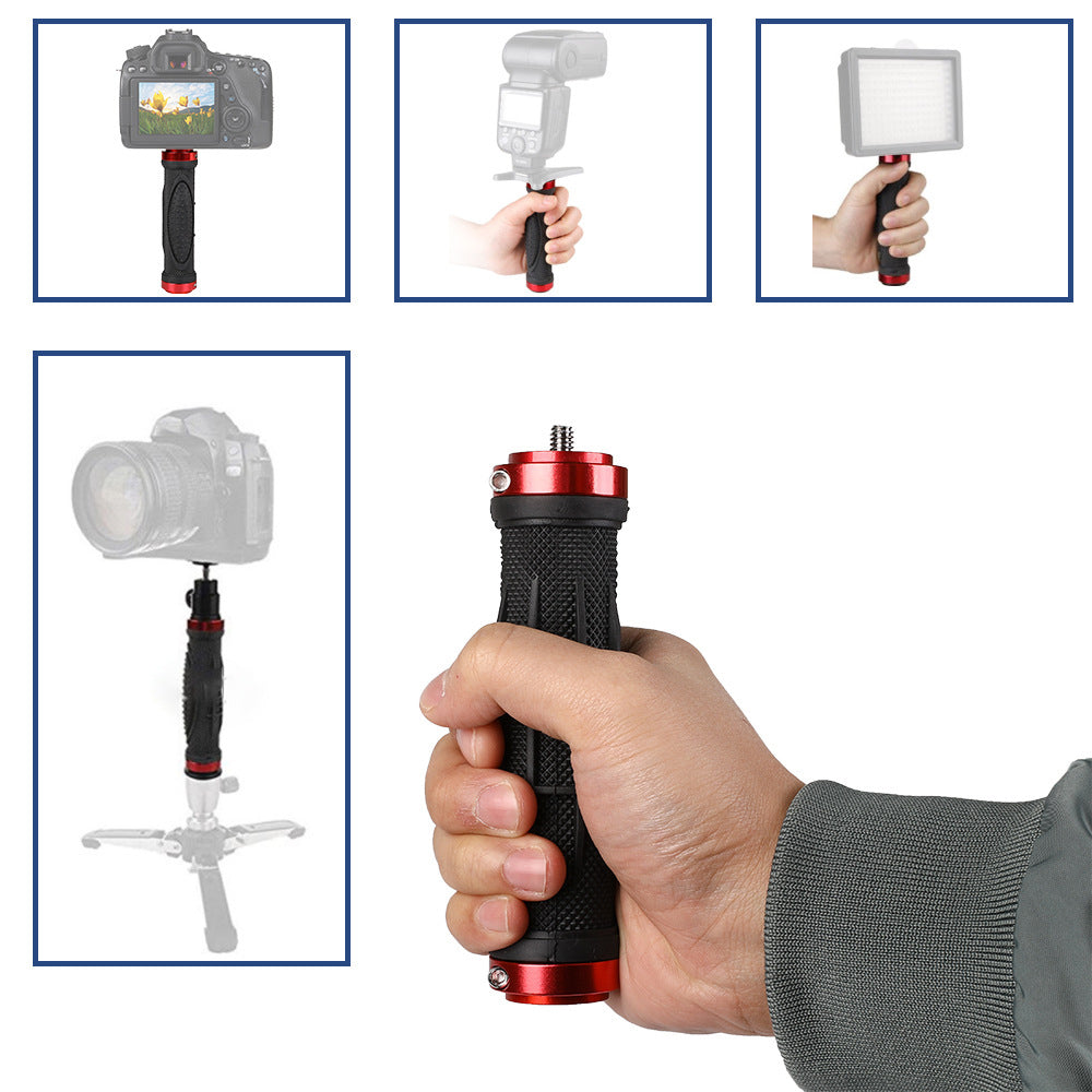 H019 LED Light Mini Handheld Stabilizer Flash Bracket SLR Camera Handle 1 / 4 Male to 3 / 8 Female Adapter Mount